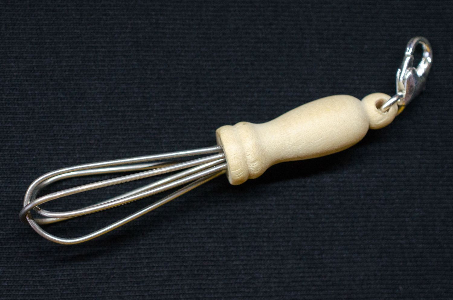 Whisk Charm Miniblings Zipper Pull Kitchen Cooking Baking Wood