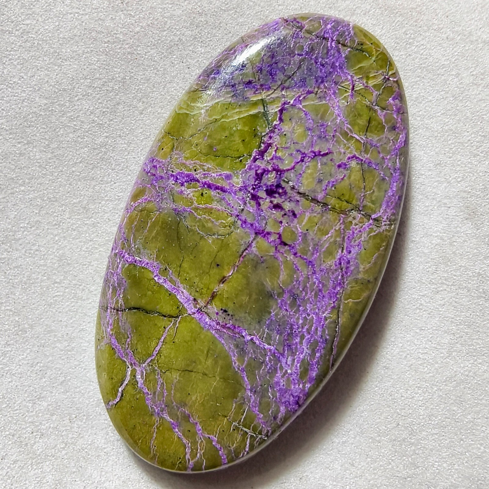 46 Cts Natural Purple Stichtite Cabochon Gemstone For Jewelry 43×23.6×6.1 MM