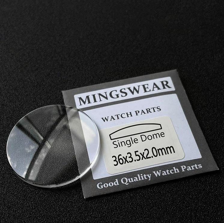 1.0-3.5mm Thick Single Dome Mineral Glass Watch Crystal 18-45mm Watch Repair