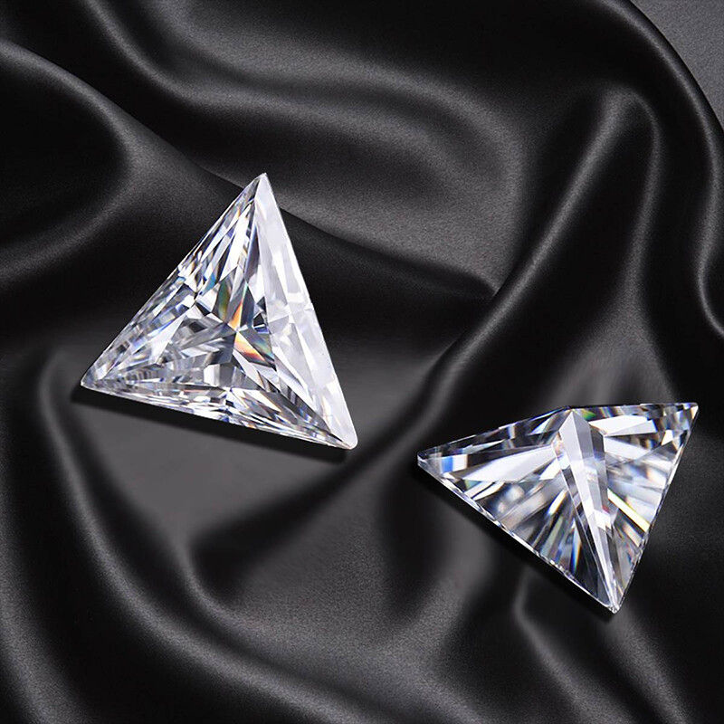 White D Color Triangle Cut VVS1 Moissanite Loose Stones Diamond With Certificate