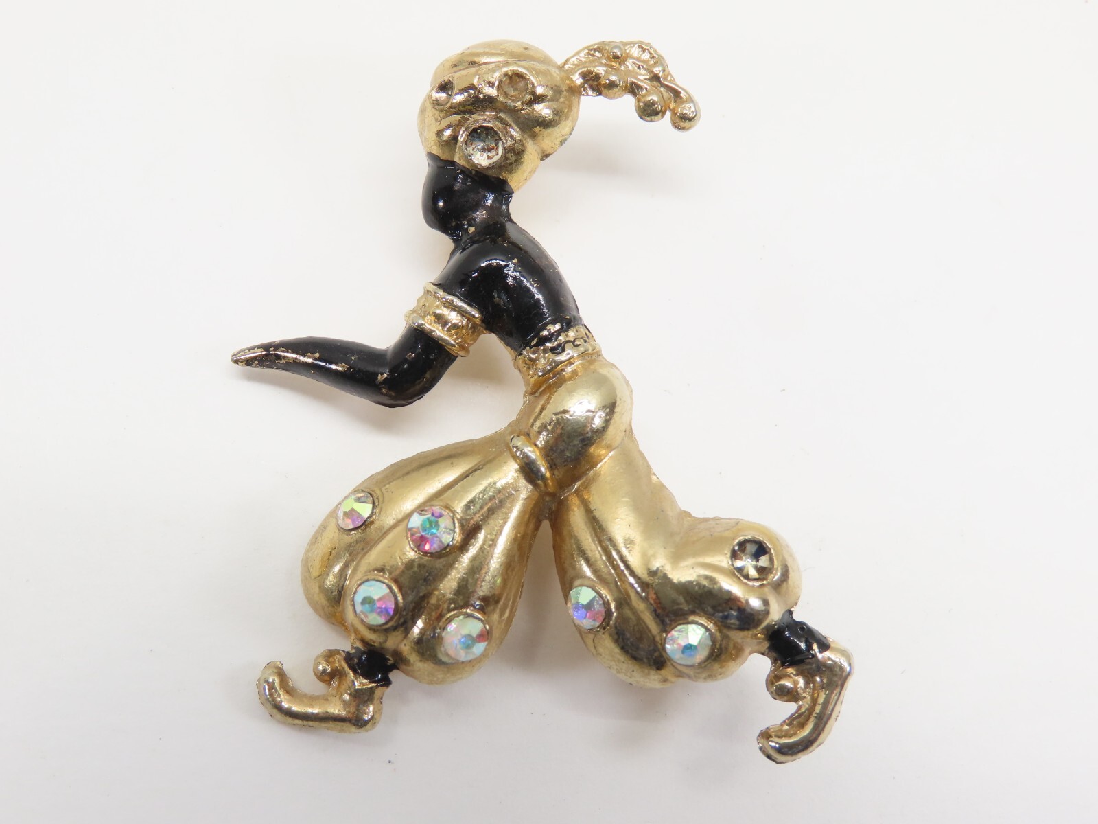 Vintage Brooch Pin Lot Genie Sutton Turban Cat Bowling Enamel 1 Dancraft D2400