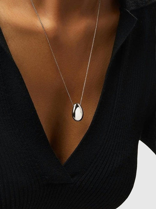 Ana Luisa Silver Mini Pebble Necklace, Color Silver FREE SHIPPING