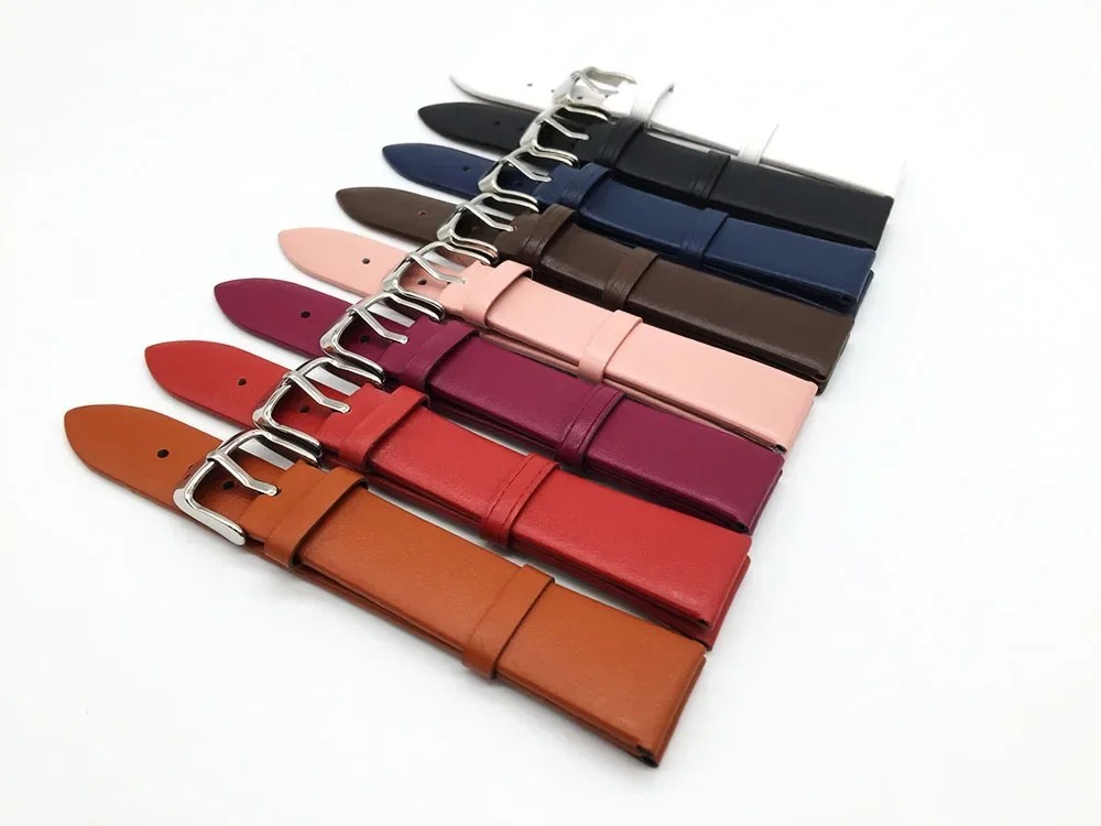 Leather Watch Band 12mm 14mm 16mm 18mm 20mm 22mm Pin Buckle Strap