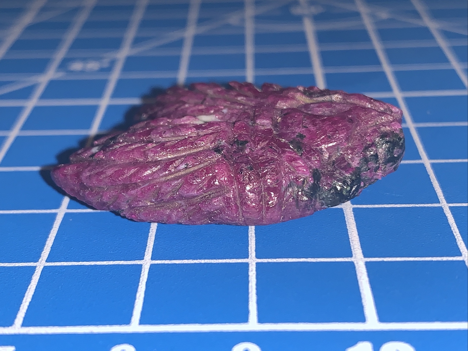 Finest Carved Ruby & Zoisite Indian Head / Bust Fetish – 1.46” – 83 CTS