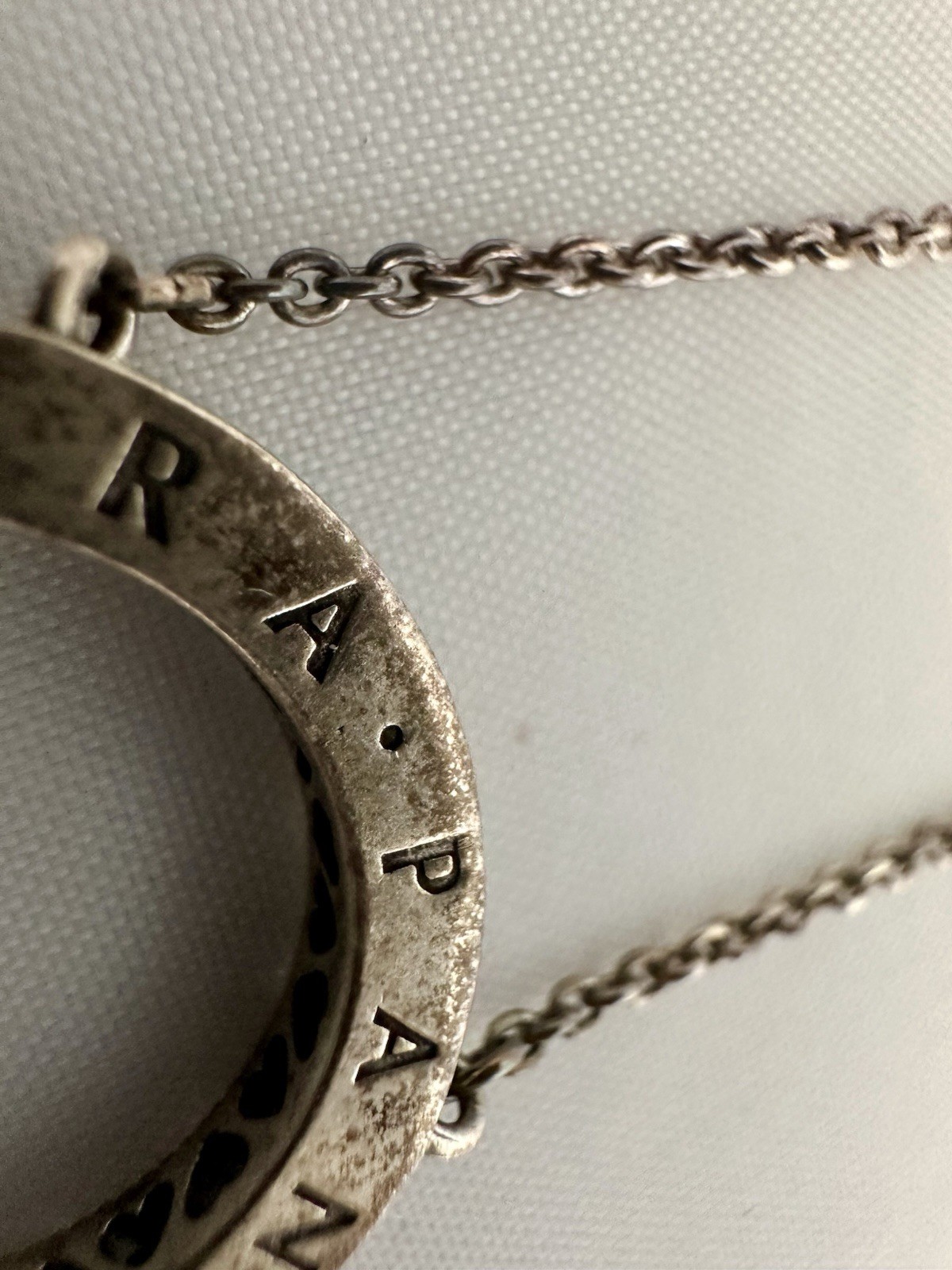 Pandora S925 ALE Sterling Silver Signature Circle CZ Necklace 17.5”