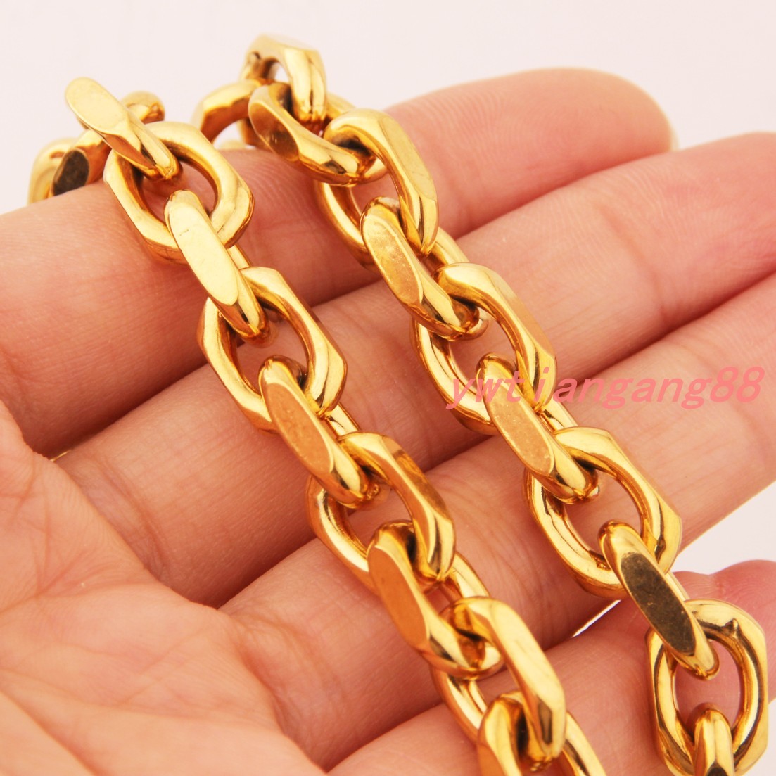 8mm Mens Chain Silver Gold Black Cable Rolo Stainless Steel Necklace Bracelet