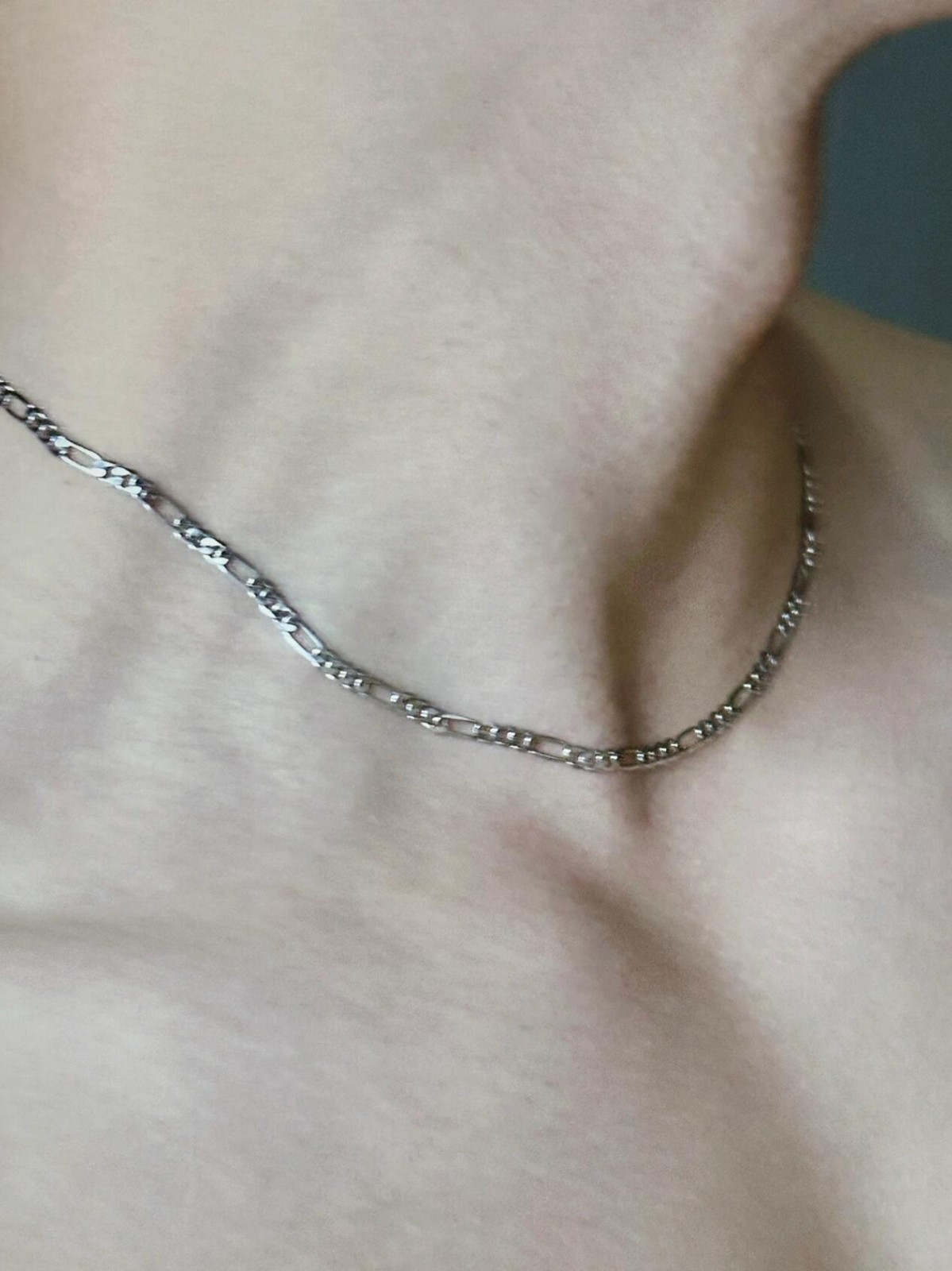 silver plated chain 50 cm 20 inch long very nice 5 mm custom by aquino jewelry