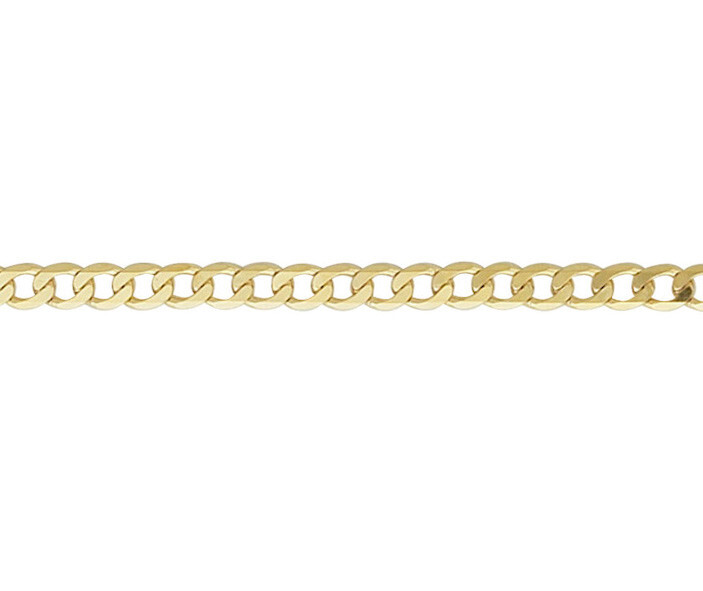 9ct Yellow Solid Gold 3.84mm Curb Link 16 Inch / 40cm Necklace (G100MC)