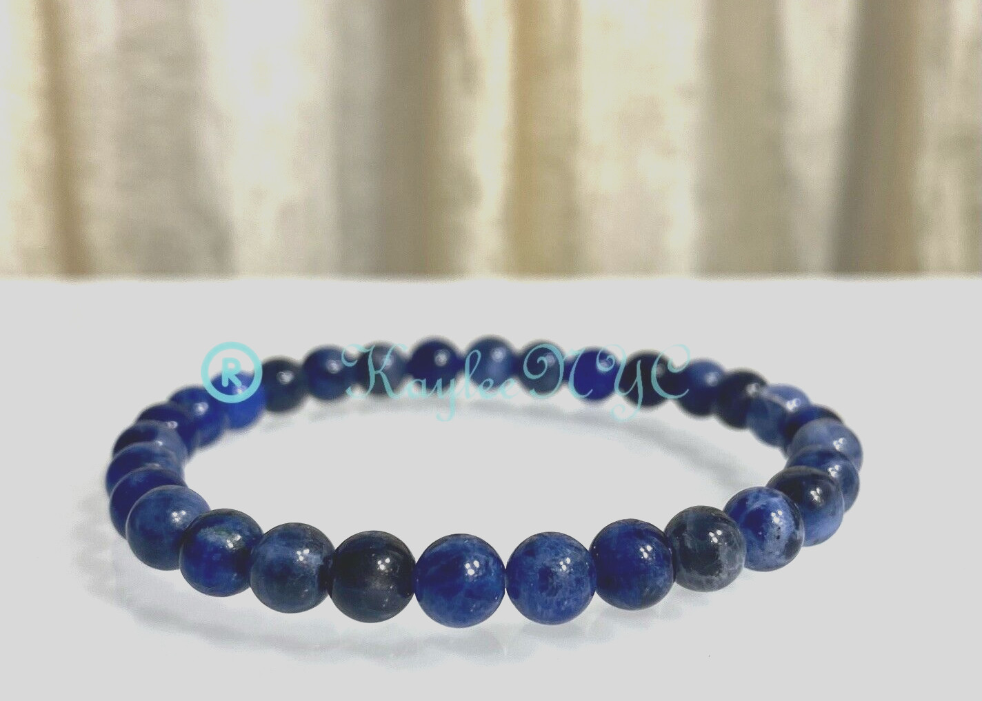 Wholesale Lot 6 Pcs Natural Sodalite 6mm 7.5” Crystal Healing Stretch Bracelet