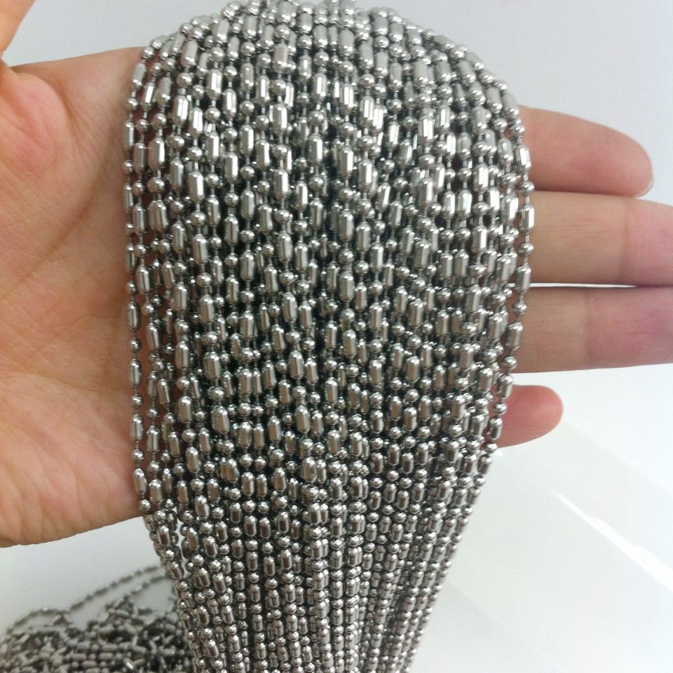 16″-40″ 100pcs/lot Ball Chain Stainless Steel DIY Jewelry Necklace Wholesale