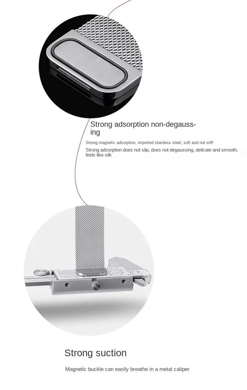 Milanese Loop Stainless Steel Watch Band Magnetic Strap Quick Fit
