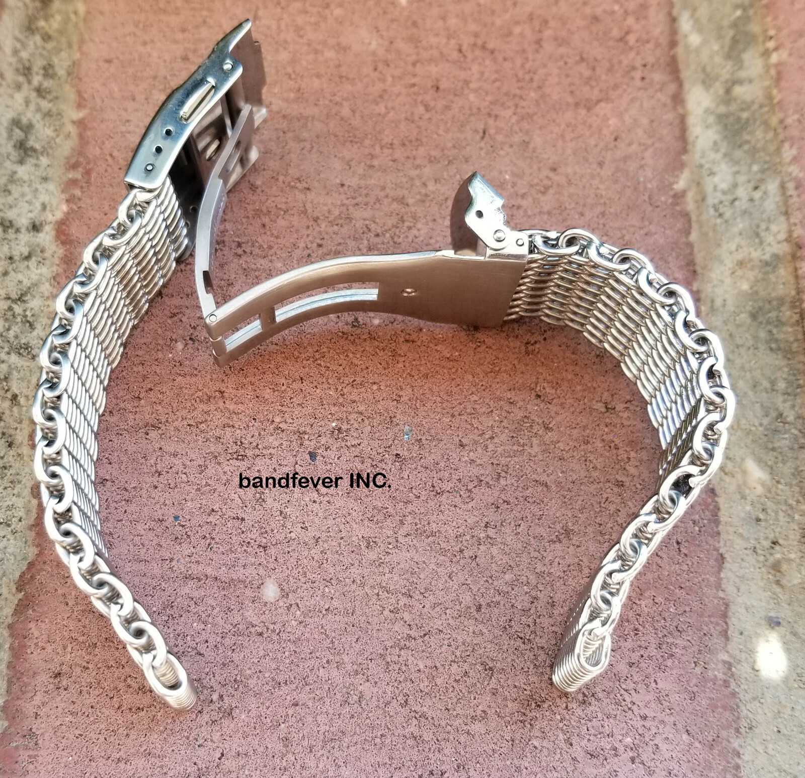 CLEARANCE 22mm ALL Brushed Shark Stainless Steel Mesh Watch Band W/ Solid Buckle