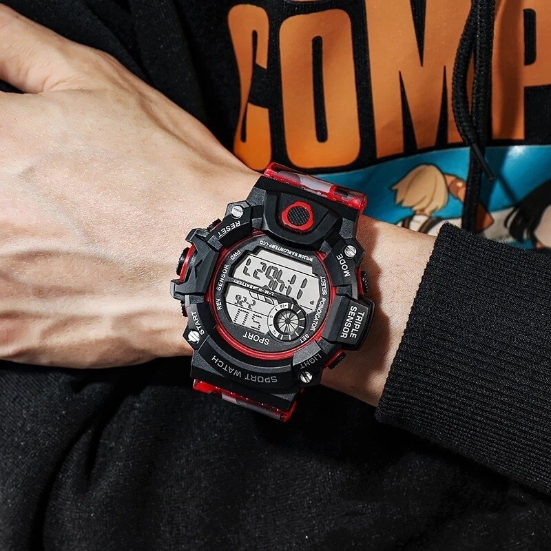 Men Waterproof Digital Sports Watch Military Tactical LED Backlight Wristwatch