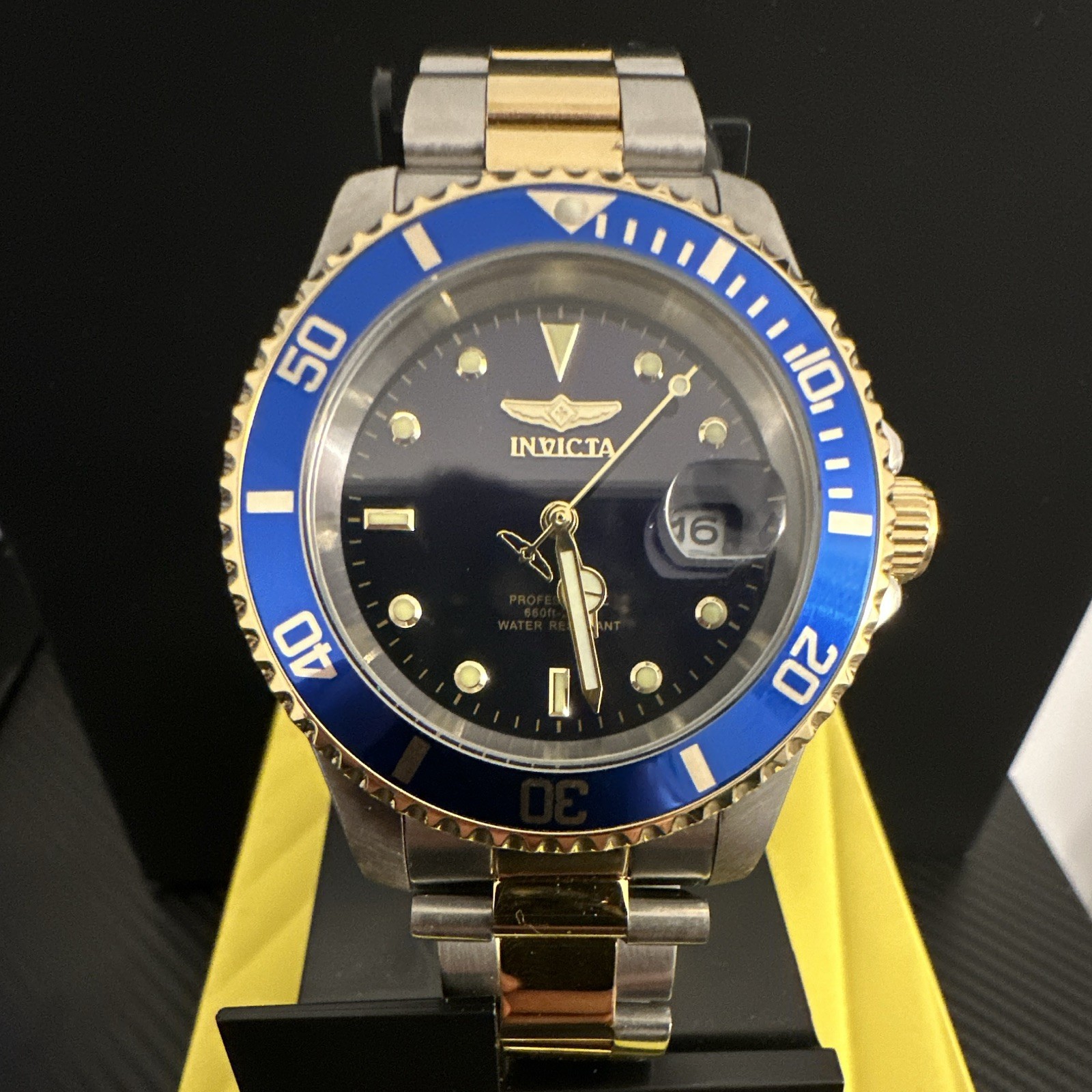 Invicta Pro Diver Men’s Quartz Diver Blue/Gold Bezel **SEE DESCRIPTION**