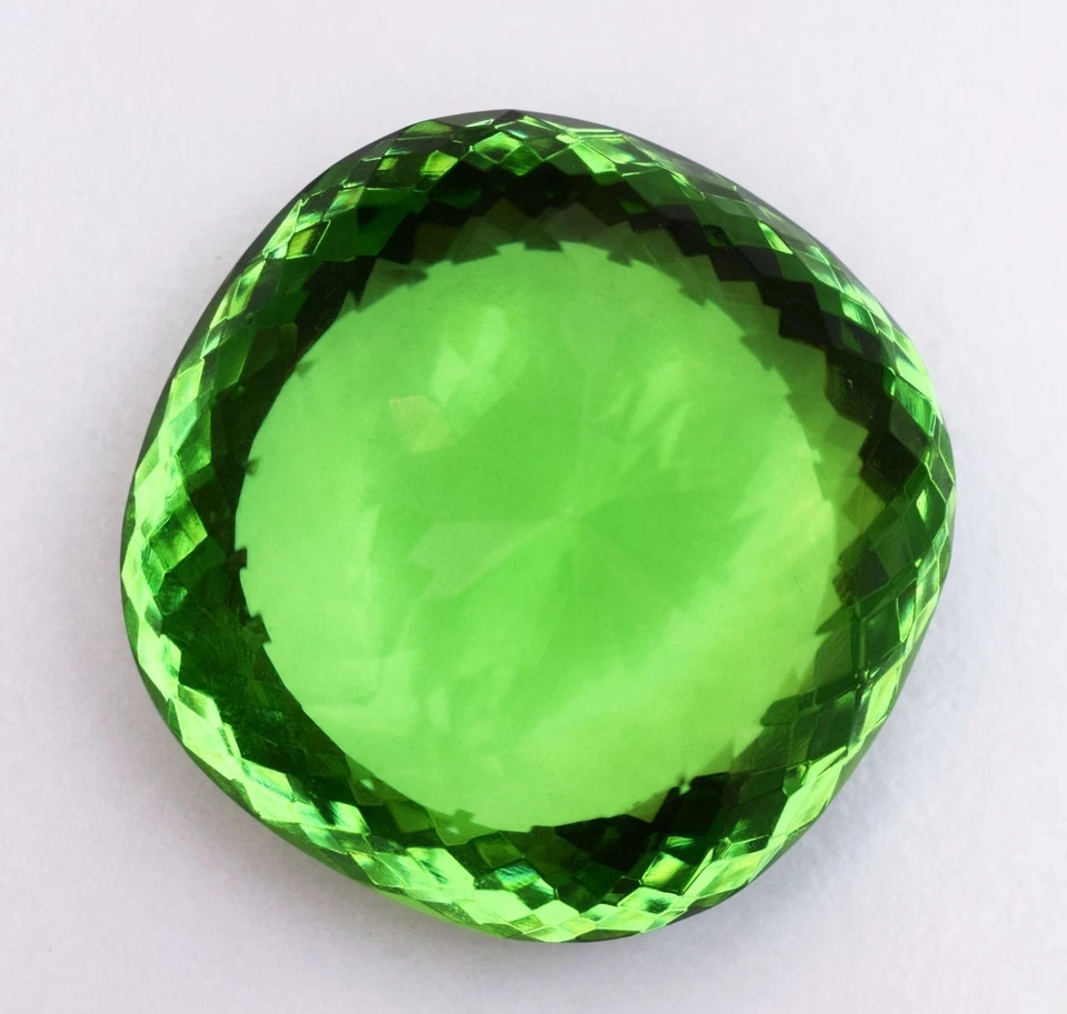 460.45 CT Flawless Green Topaz Square Cushion Cut Certified Loose Gemstone
