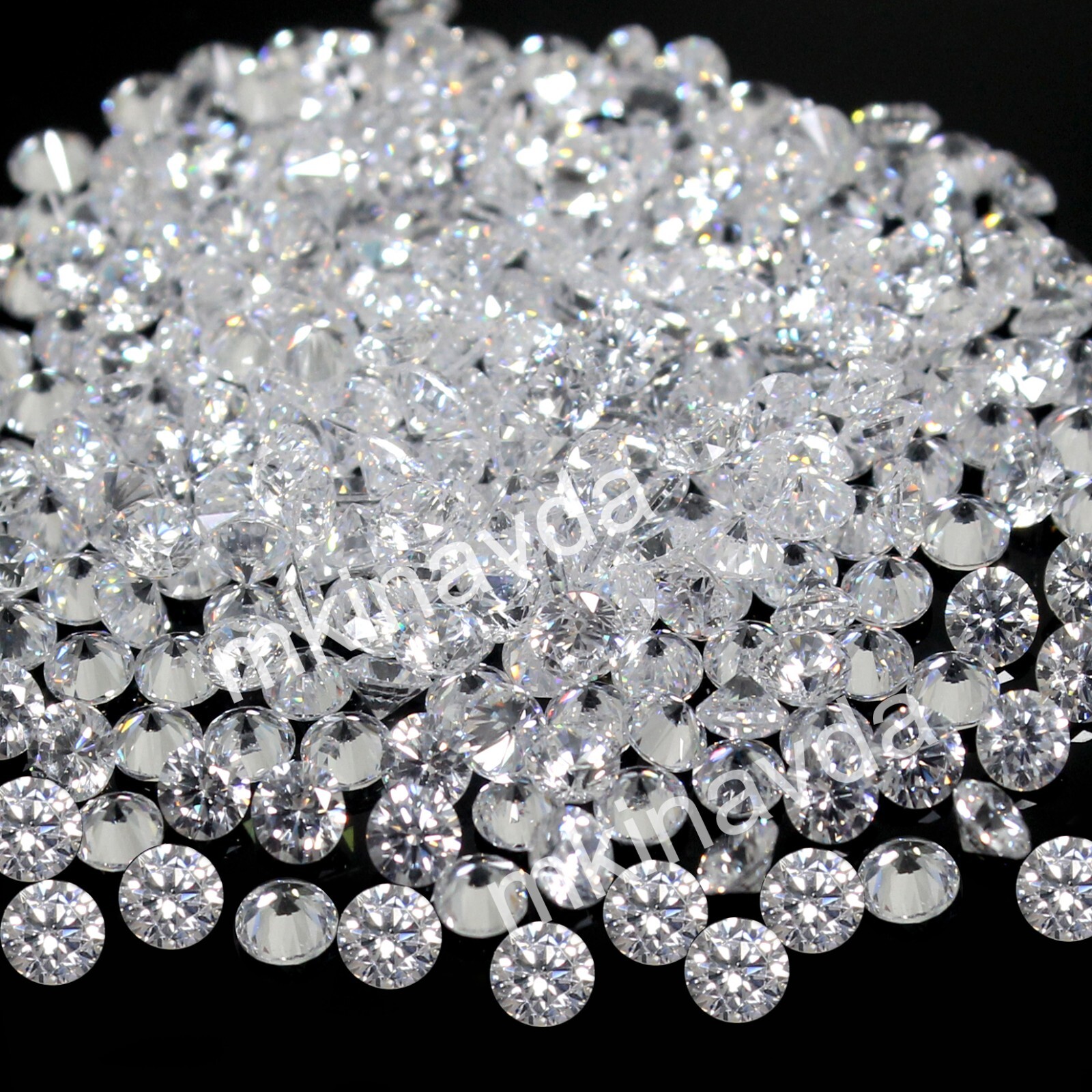 1000 Pc Lot Natural VVS1 D Color CERTIFIED 0.8 mm Round Diamond HIP HOP JEWELERY