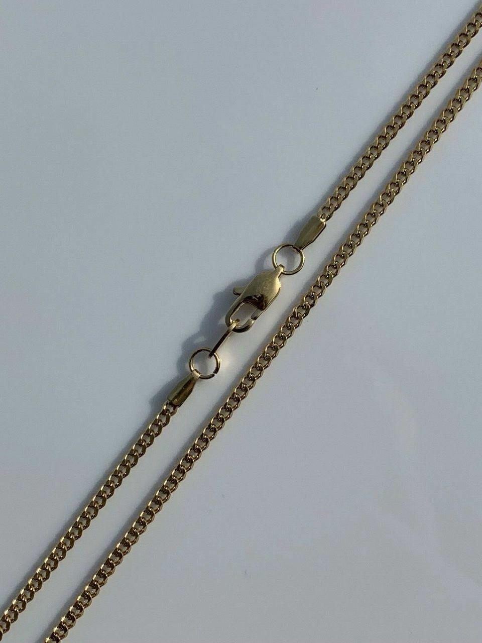 Mens Gold Miami Cuban Link Chain 3mm 14k Gold Plated Stainless Steel 18-30″ Long