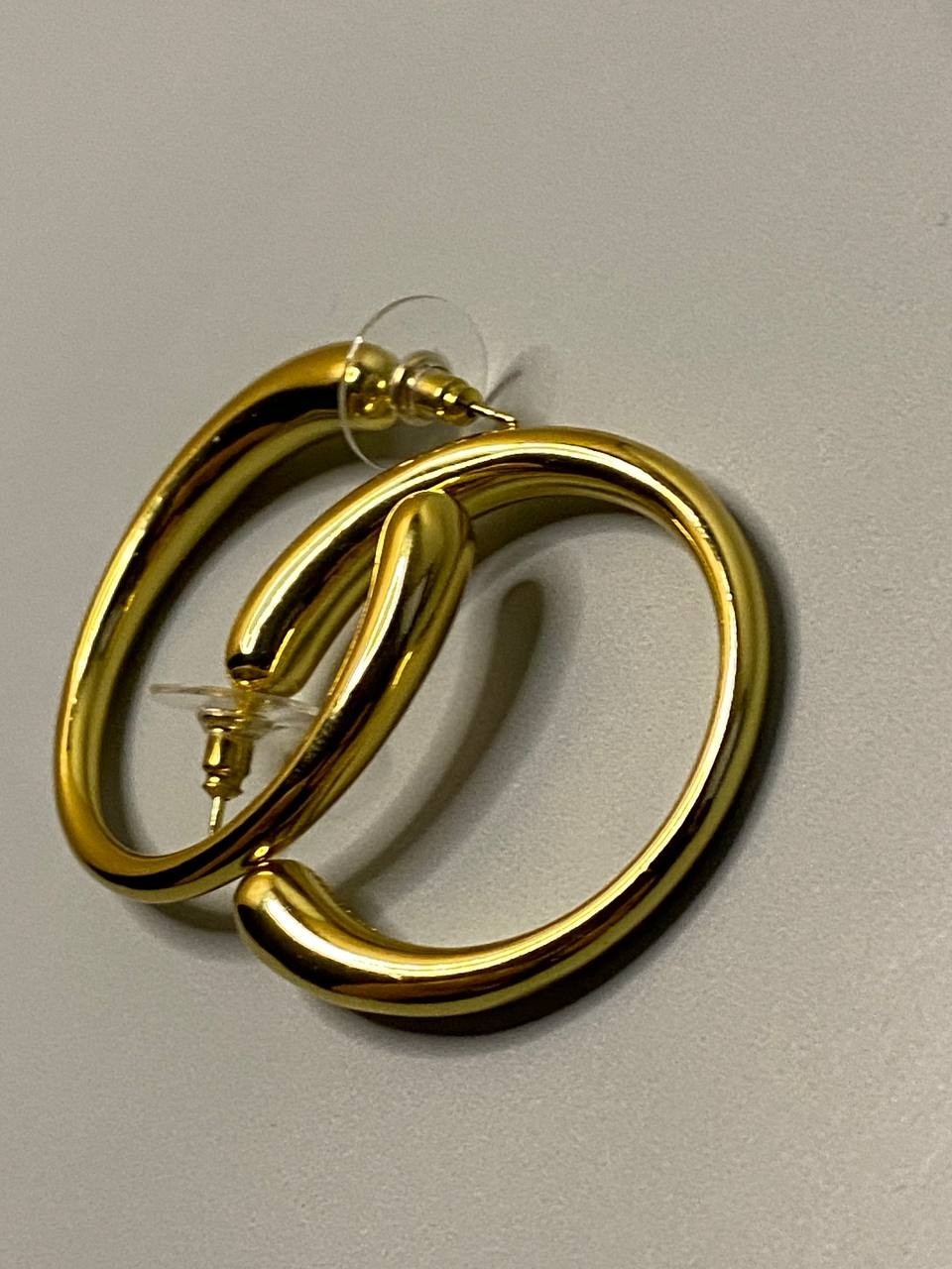 Yves Saint Laurent Gold Chunky Hoop Earrings