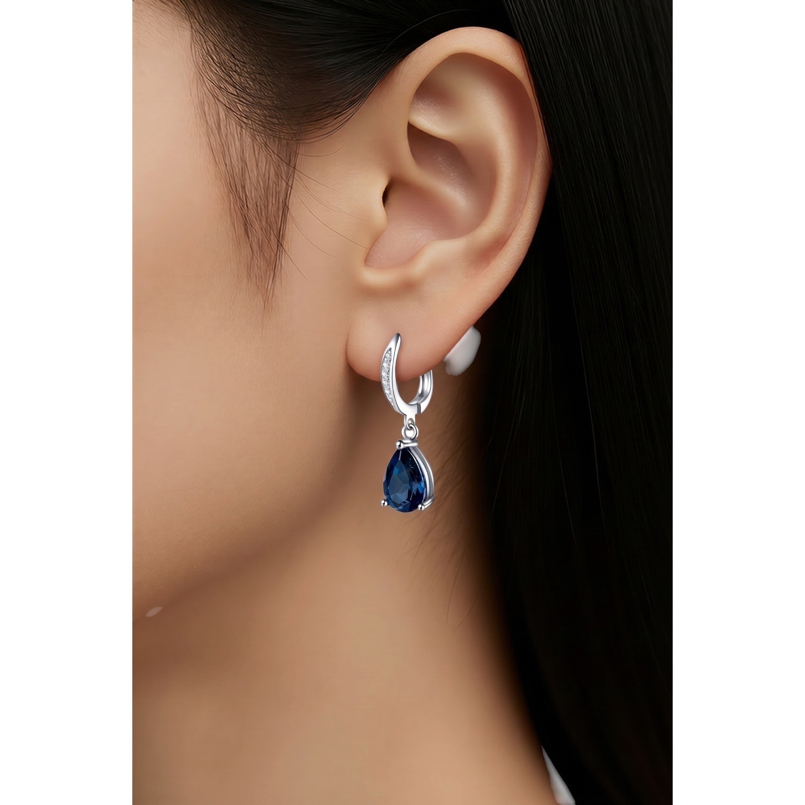 Fashion Silver Plated Drop Earrings for Women cubic zirconia Jewelry C15