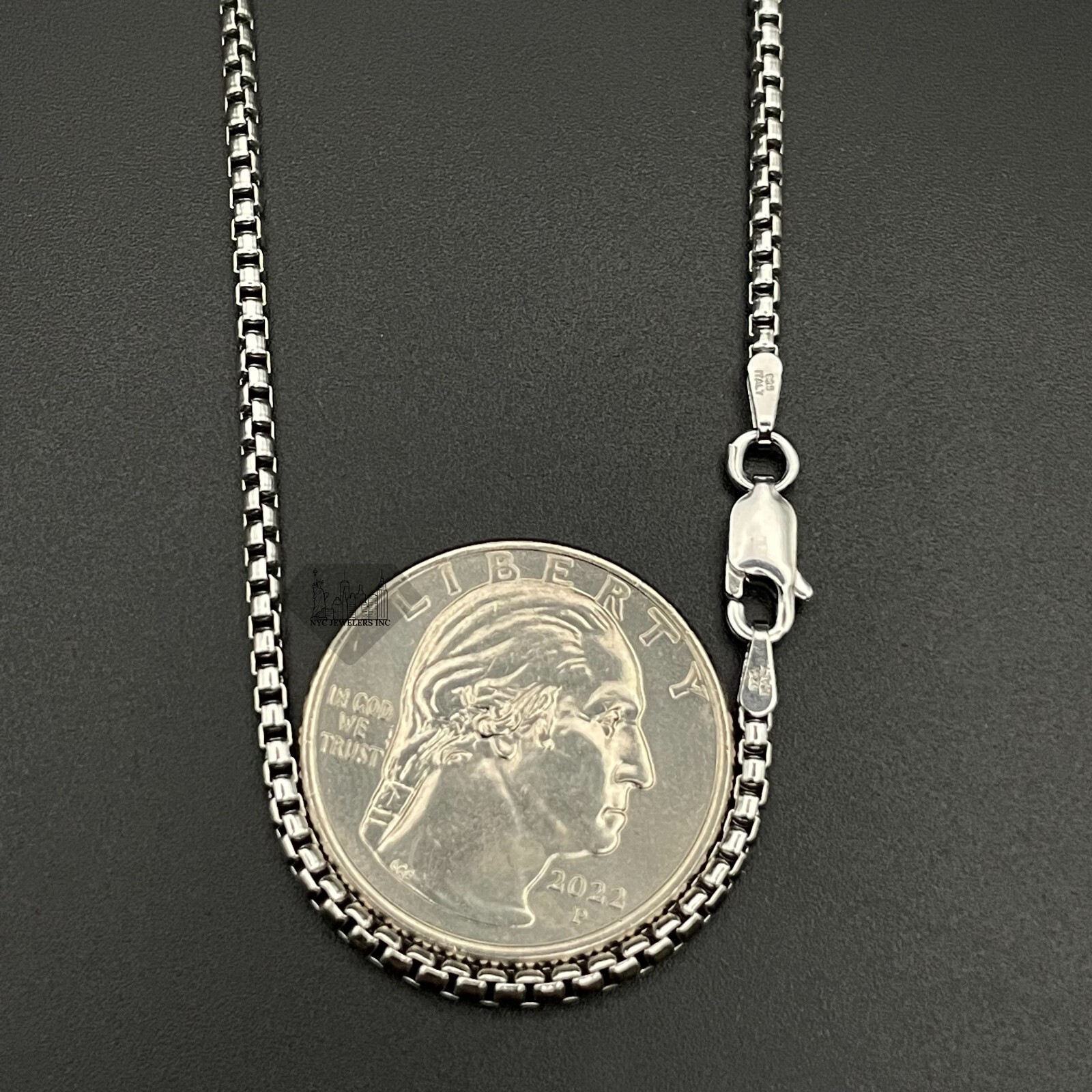 Solid Sterling Silver Rounded Box Link Chain Necklace 925 Silver Chain UNISEX