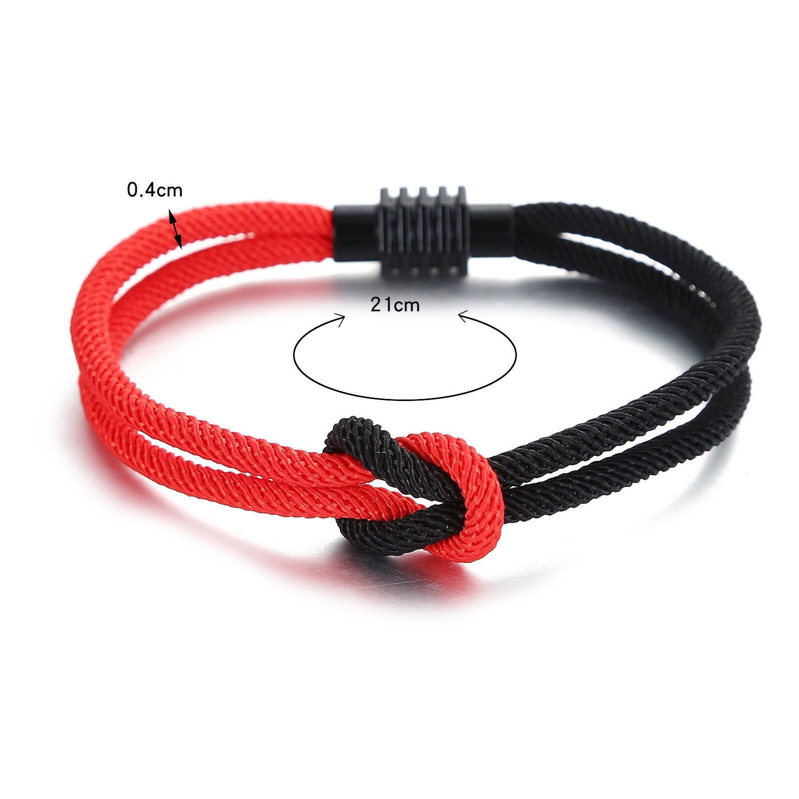New Men Women Bracelet Fashion Square Knot Bracelets Outdoor Magnet Bangles Hot
