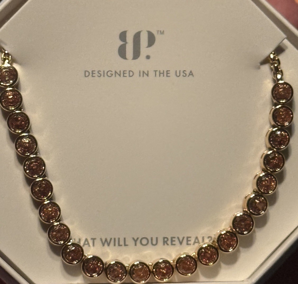 Bomb party-BP-Yes, She’s Yours Necklace-NK36920-Smokey Topaz on Gold-Bringback
