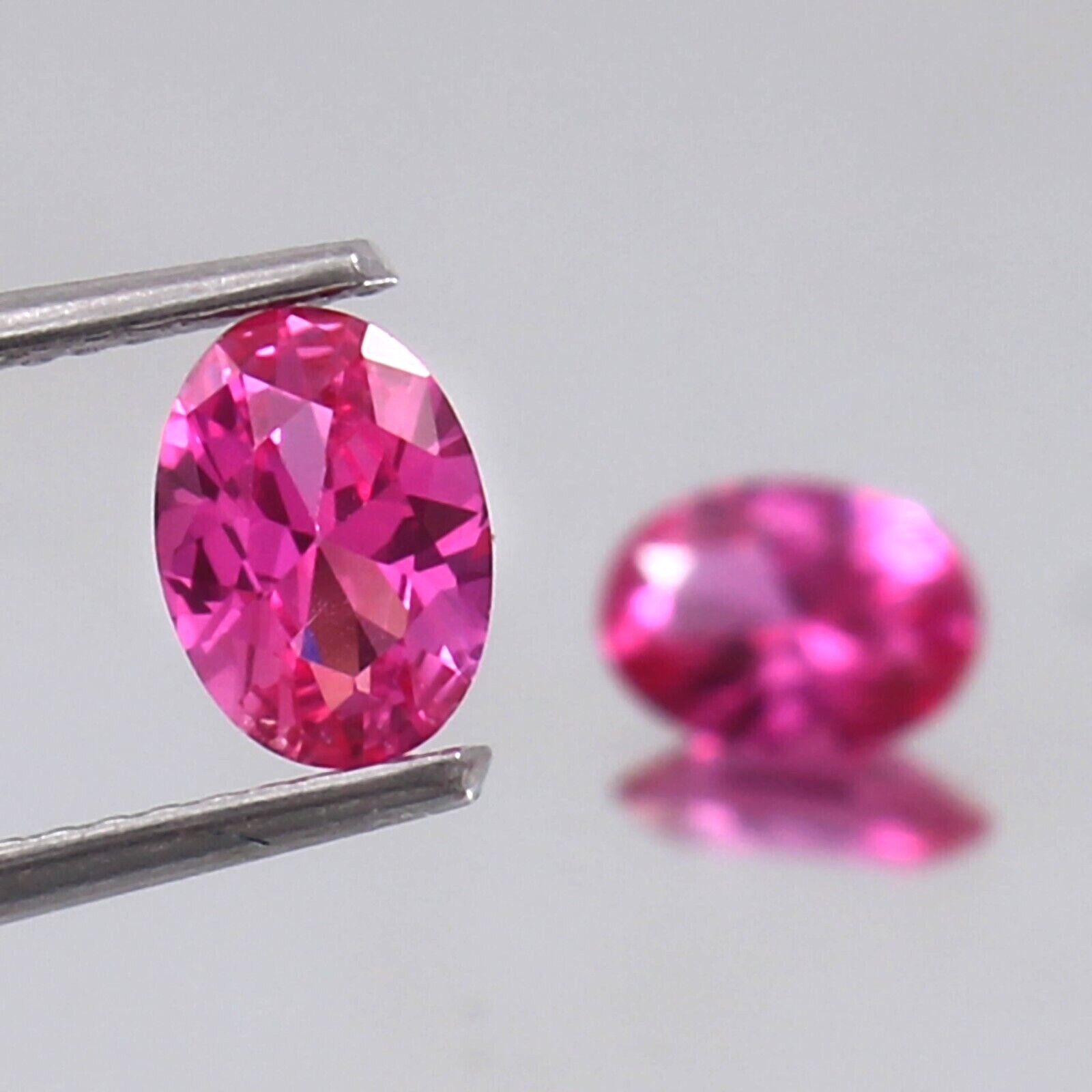 AAA 7×5 MM Natural Flawless Ceylon Pink Sapphire Loose Oval Gemstone Cut Pair