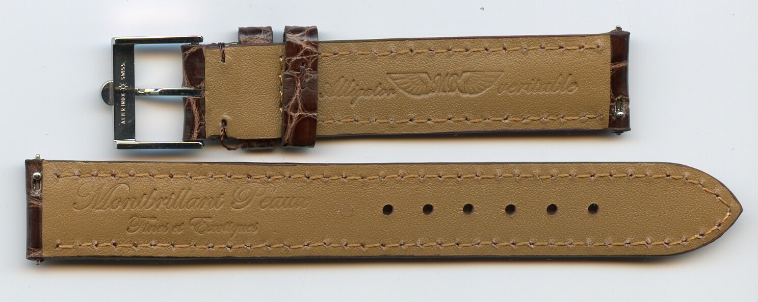 Deep Cognac Alligator Strap & Vintage Omega Buckle Gold or Steel