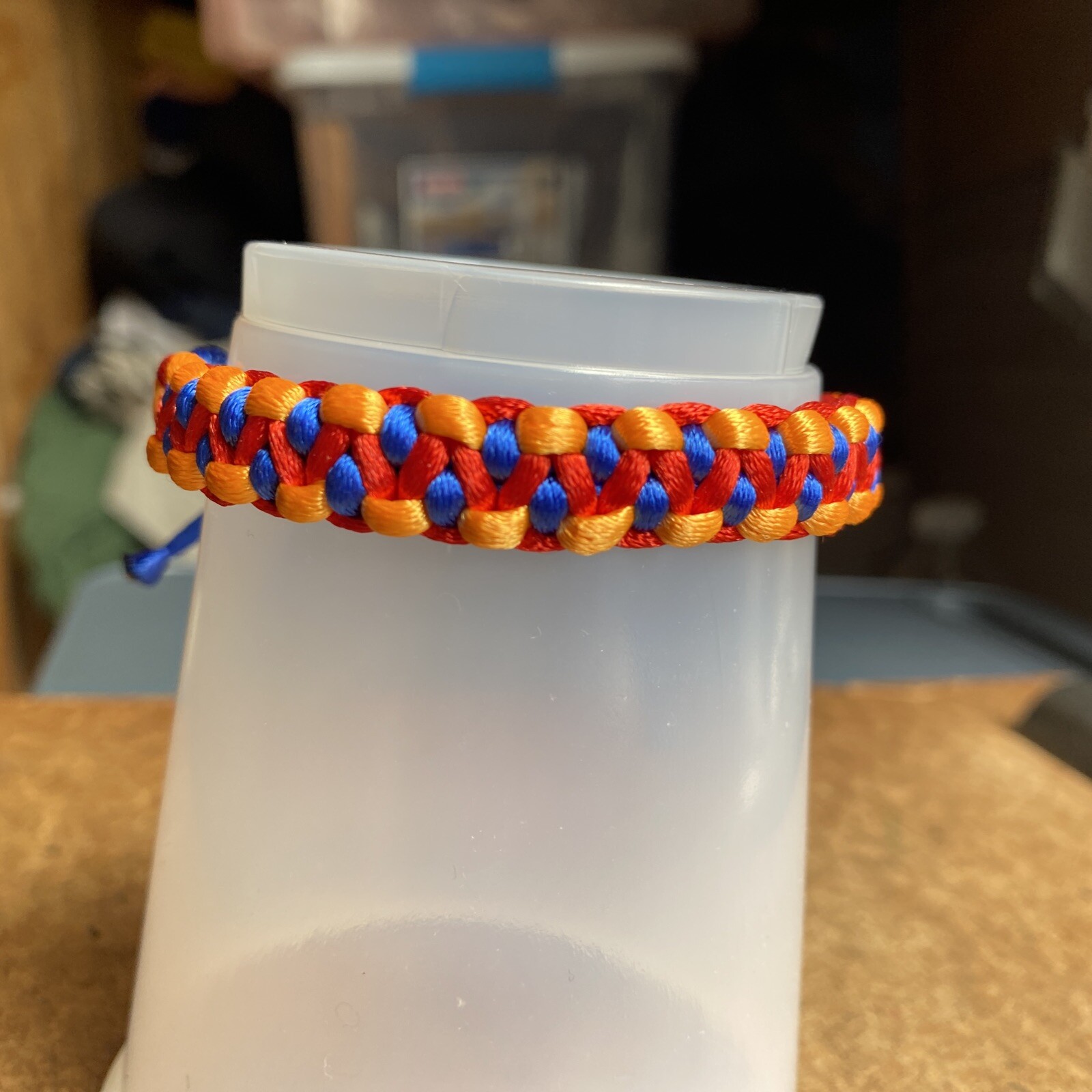 ARMENIA Bracelet Ապարանջան RED BLUE ORANGE Satin Rattail Cord Shamballa Nylon