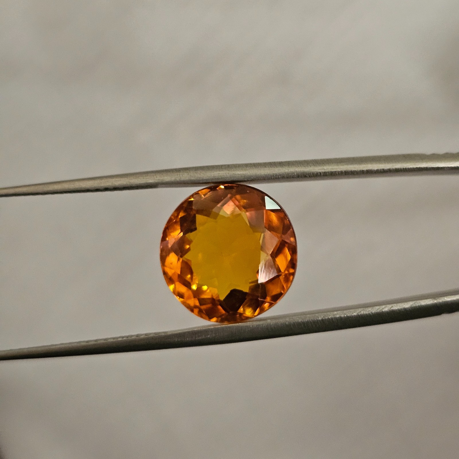 2 Pcs 9.40 Ct each Lab Created Golden Citrine Round Cut Loose Gemstone