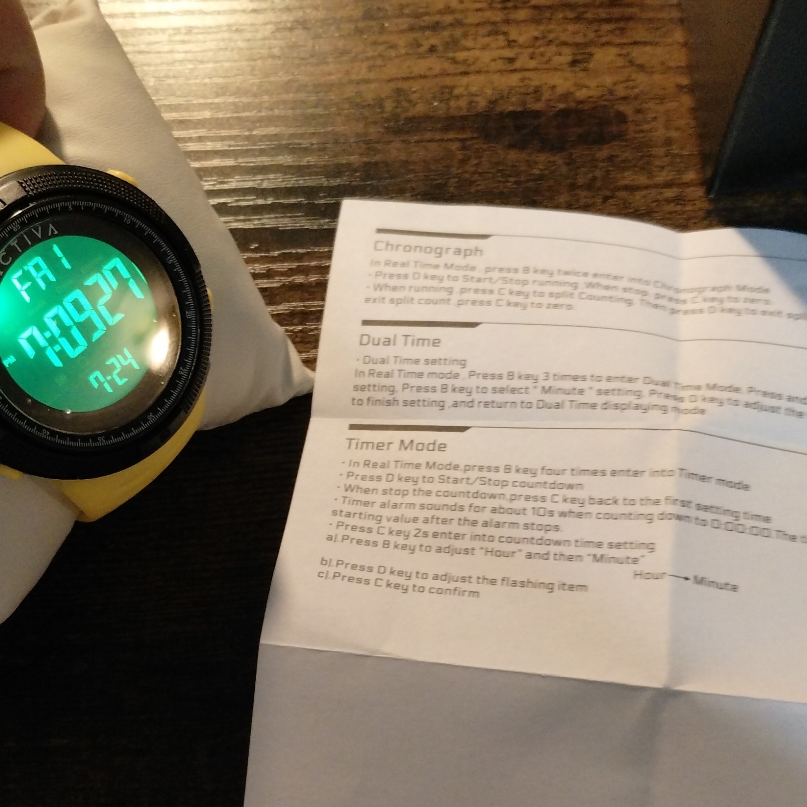 Activa Summit Invicta Sport Digital Quartz Yellow Rubber Strap 50mm Watch w/ Box