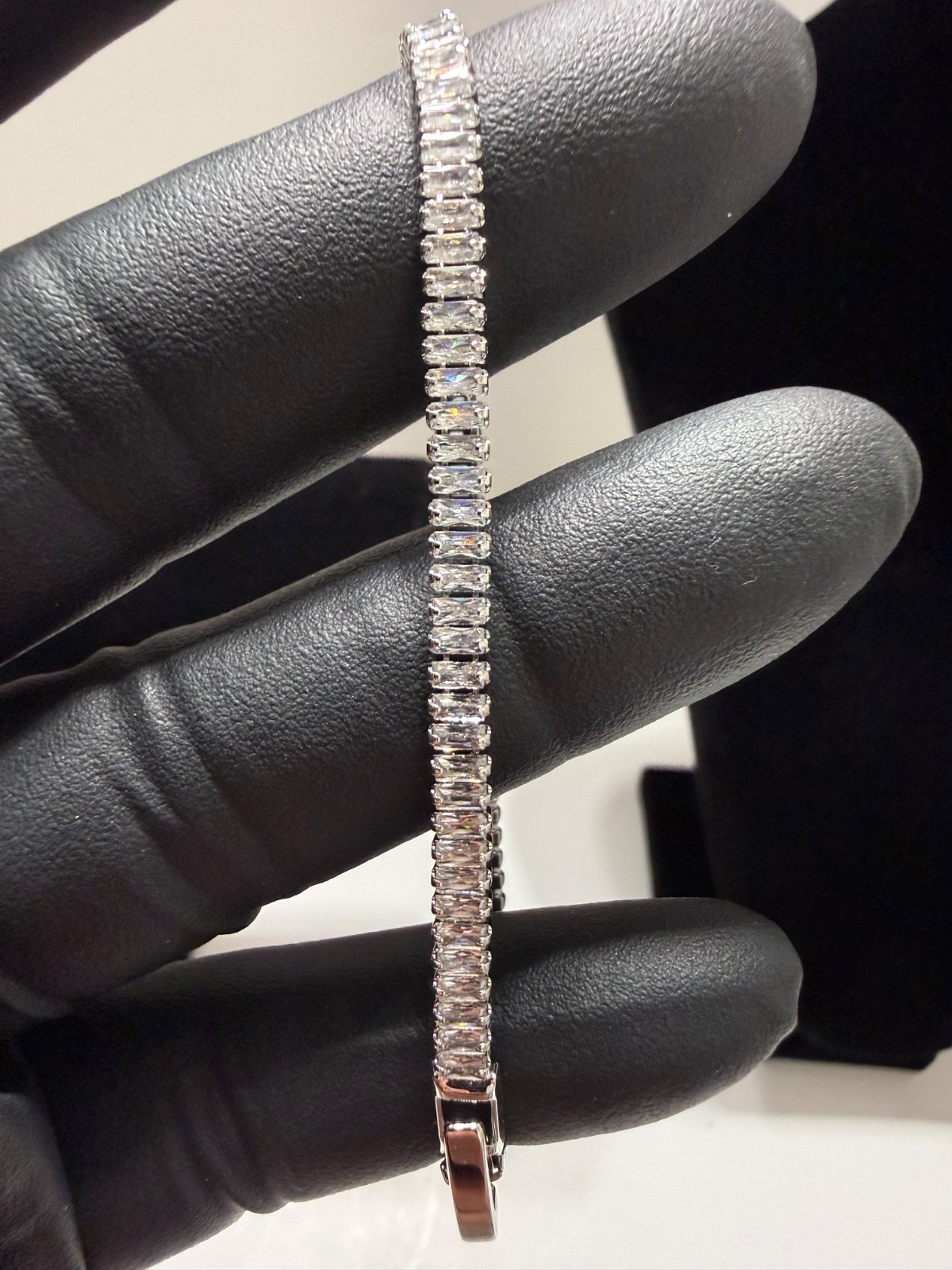 tennis bracelet silver filled vvscz stone 7 inch 3.5mm