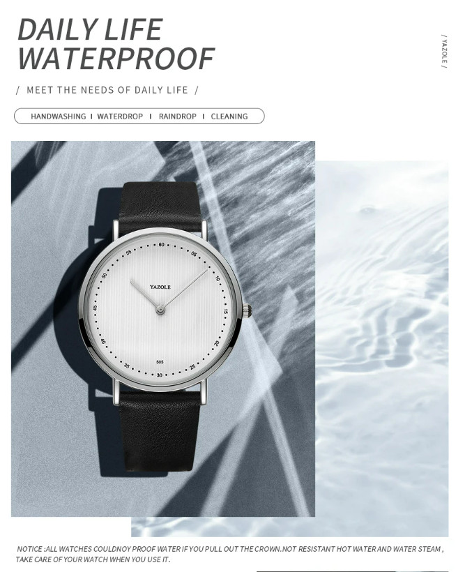 Ultra Thin Quartz Dress Watch men classic Fashion bauhaus minimalist waterproof