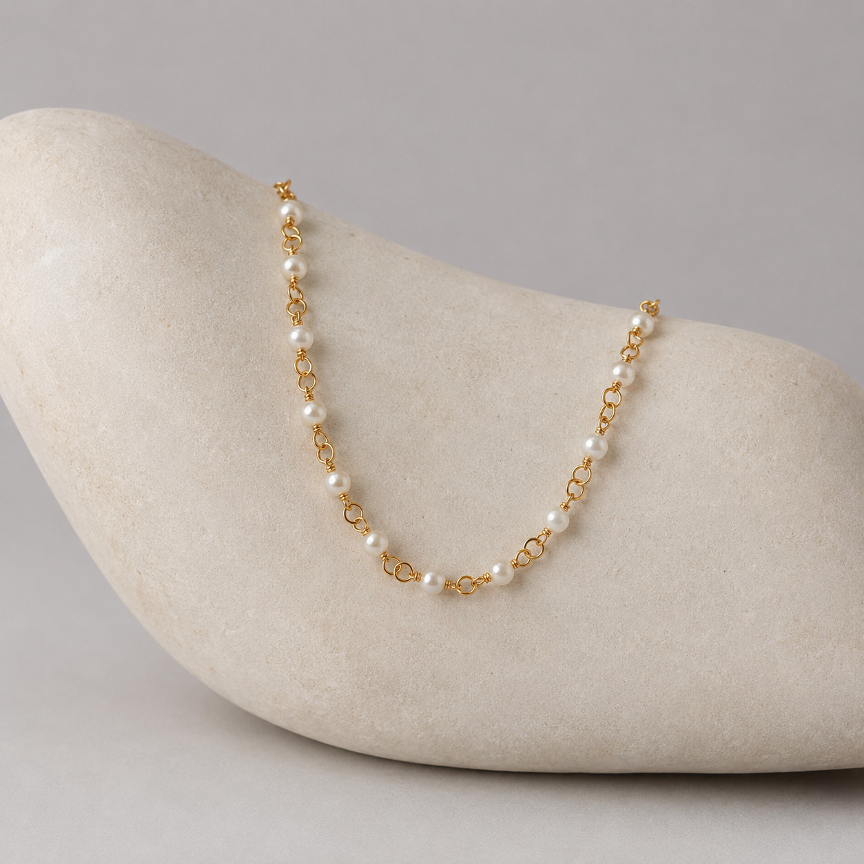 Dainty Pearl Necklace Gold Layering Chain Personalized Jewelry Gift for Her