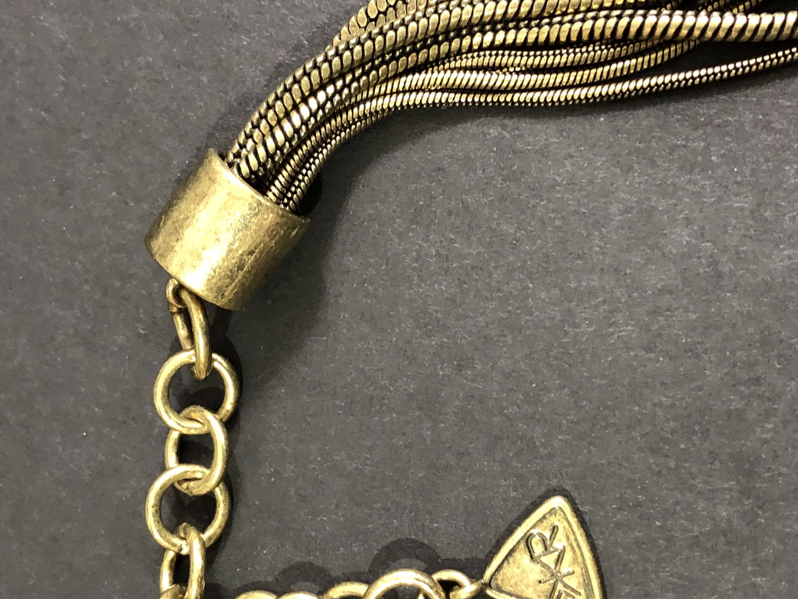 Silpada KR Necklace Dreamy Details Brass Swarovski Crystal Faux Pearl 17 inches
