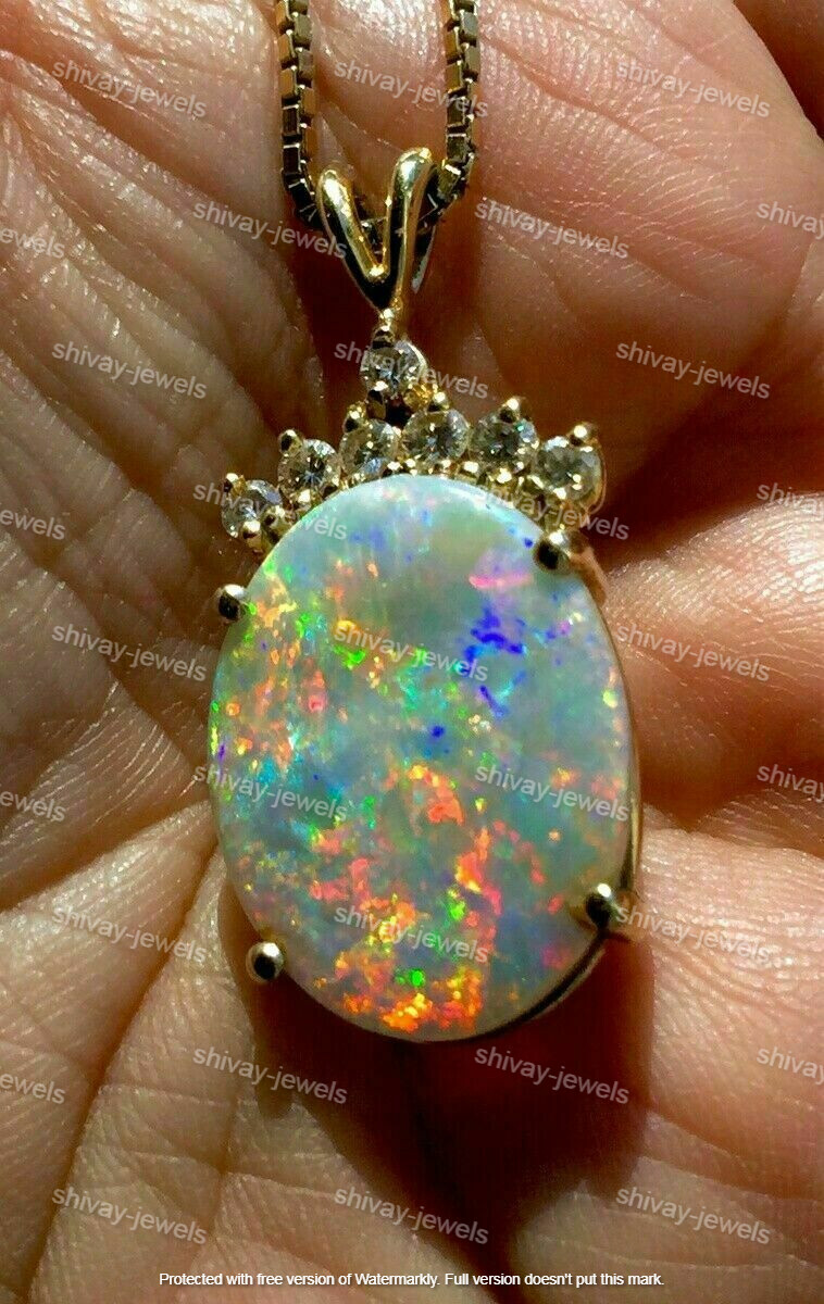 Real Fire Opal 2.00Ctw Oval Cut Solitaire Pendant 18K Yellow Gold Plated Silver