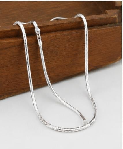 925 Sterling Silver Snake Chain Necklace 25 Inch 2mm Pendant Chain