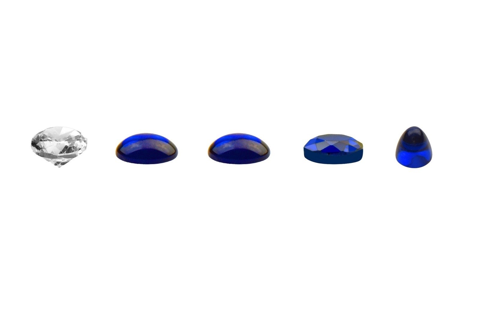 2.5- 5.3MM ROUND CABOCHON SAPPHIRE STONE FOR CARTIER TANK RONDE