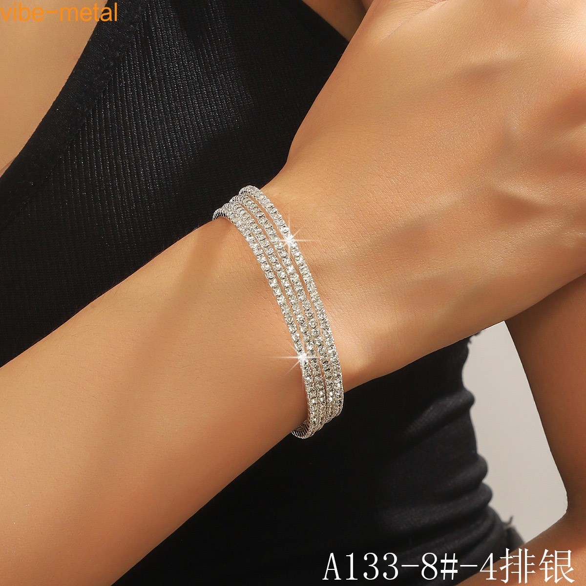 Sparkling Crystal Oval Chain Bracelet, Elegant Women’s Jewelry for Mother’s Day