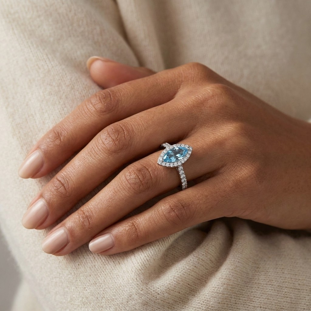 1.24ct Marquise Lab Grown Diamond Engagement SOLD 18K White Gold