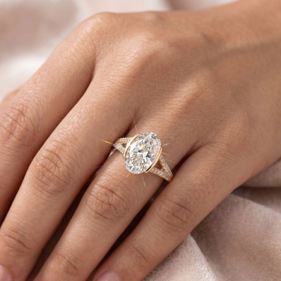 2.00Ct Emerald-Cut VS1 Lab Grown Diamond Wedding Engagement Ring 14k Yellow Gold