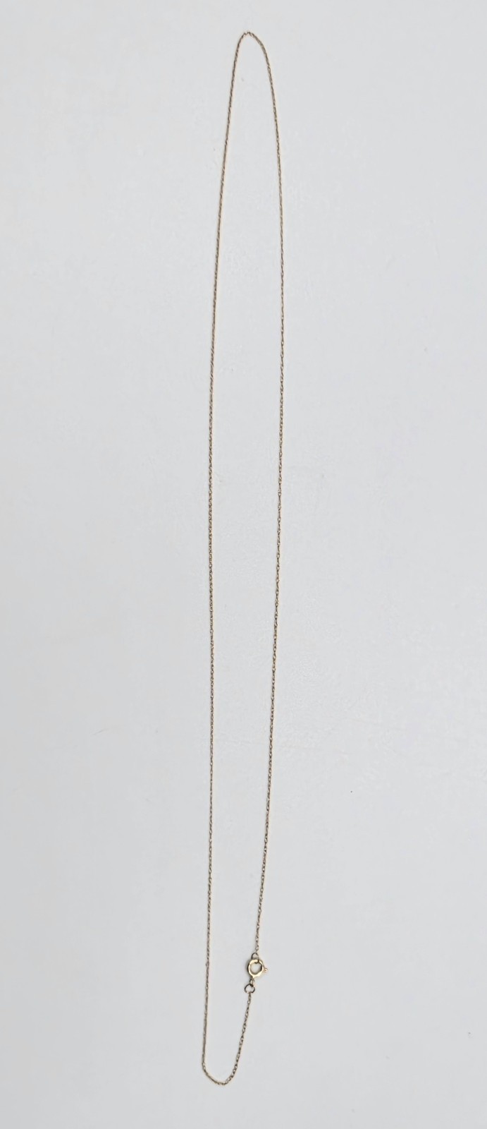 10K Yellow Gold 18″ Fine Cable Chain Necklace 0.6mm Spring Ring Clasp