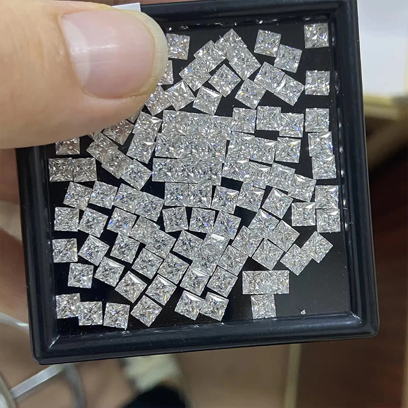 Princess Cut 0.15-10ct Sparkling Moissanite Loose D Color VVS1 Wholesale Price
