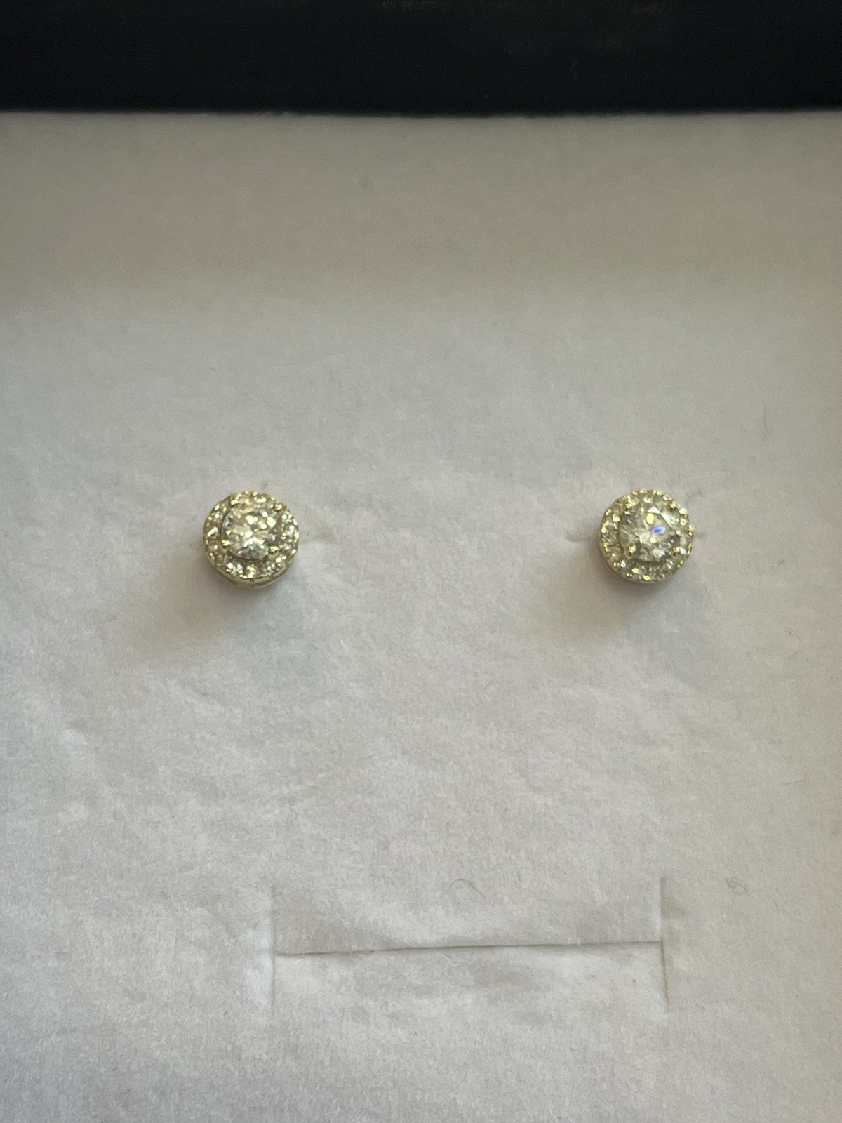 New Moissanite Earrings S925 Sterling Silver 18k Gold Plated 0.5ct 5mm