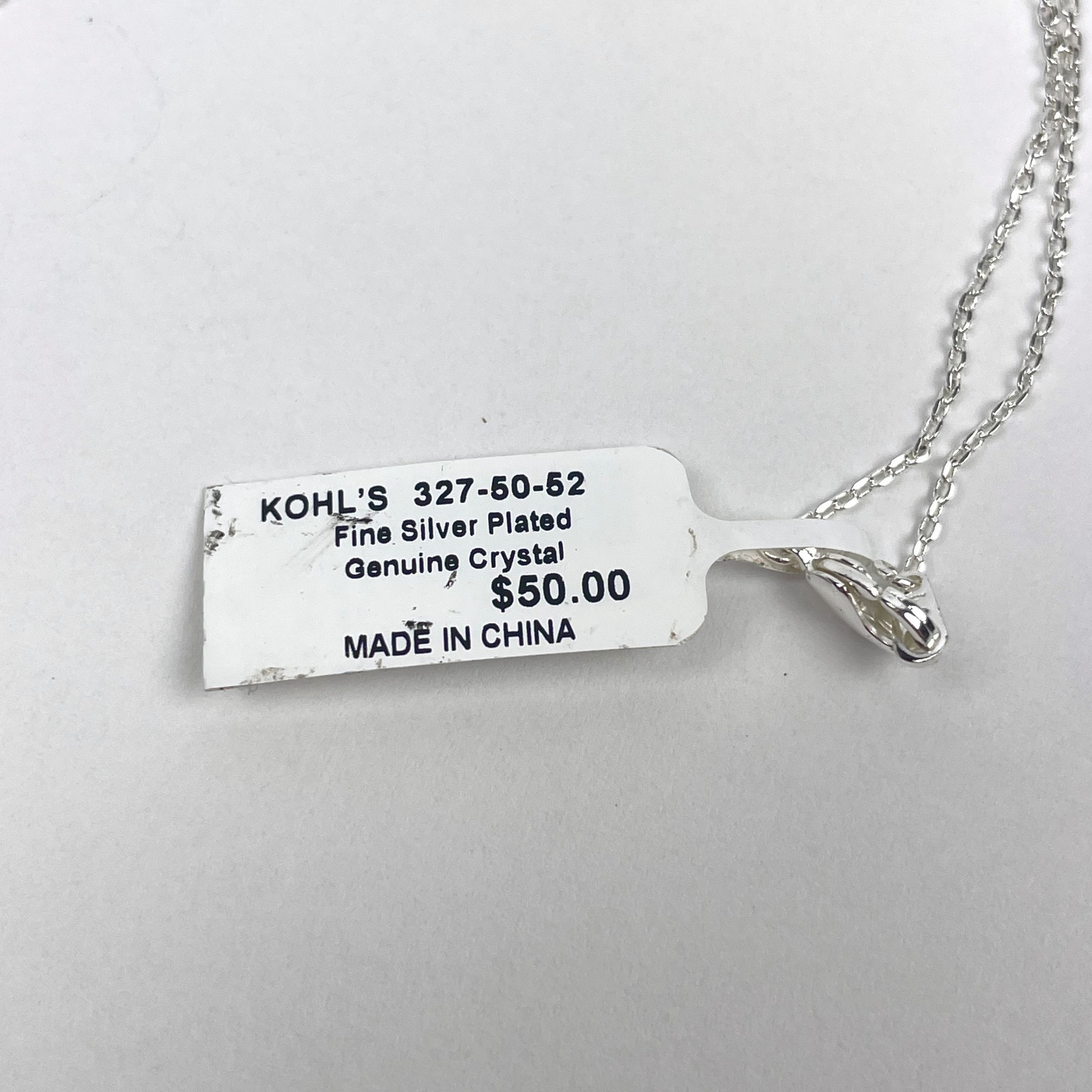 Kohls Brilliance Family Tree Crystal Necklace 18″ Silver Plated A Familys Love