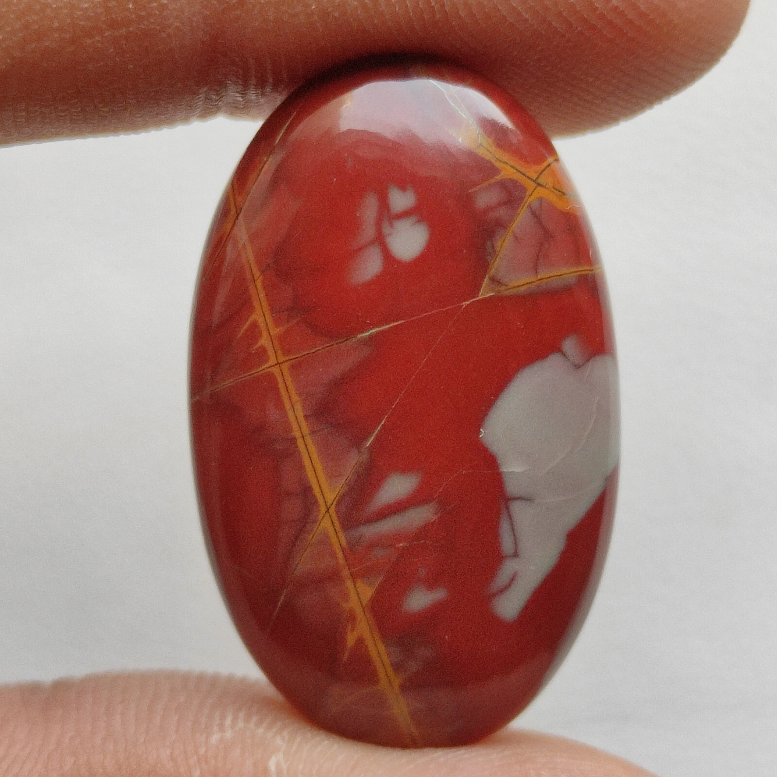 Natural red gray noreena jasper cabochon handmade polished jasper gemstone C5257
