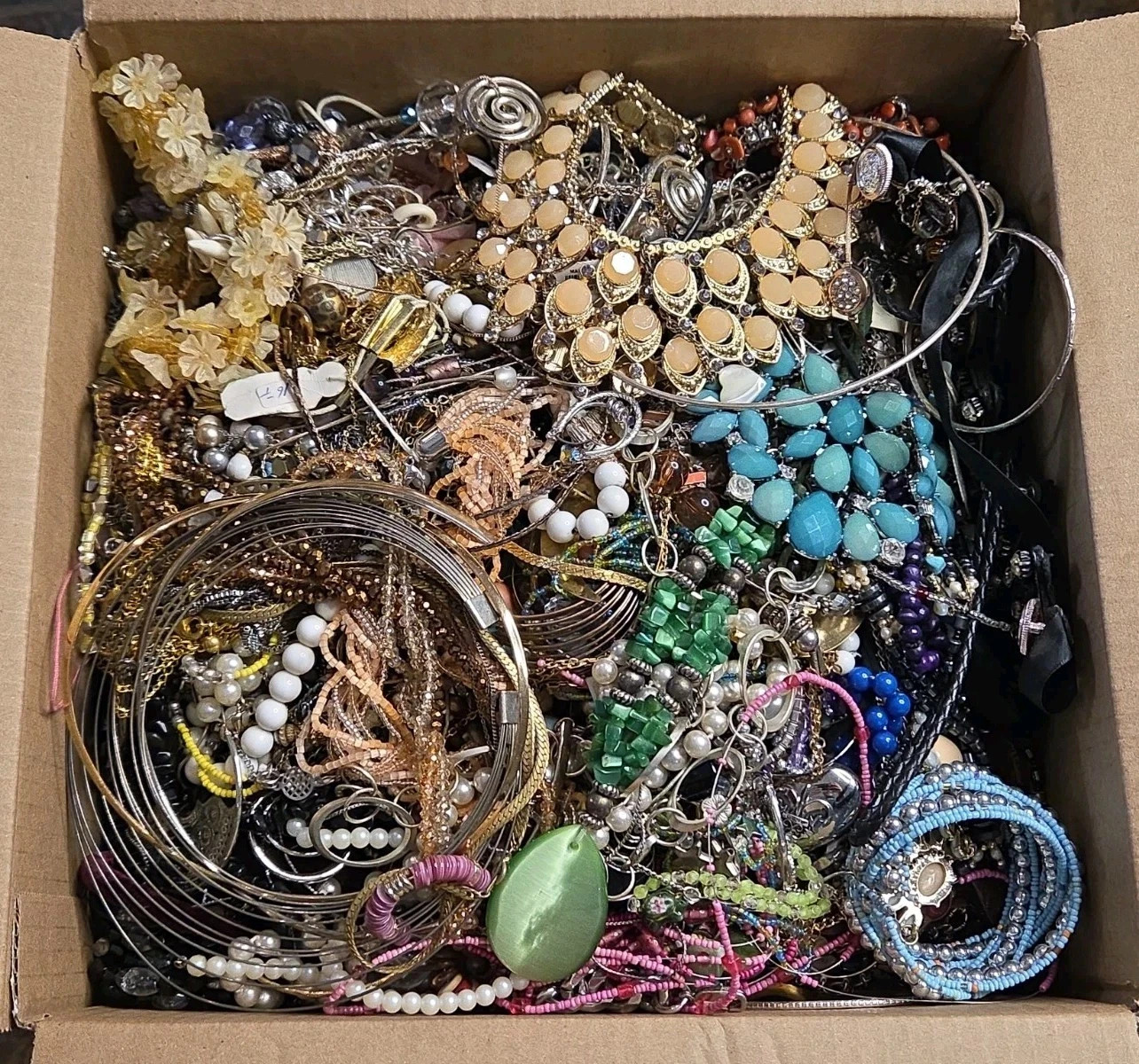 3 Lbs Unsearched Jewelry Lot Vintage & Modern Junk & Good Wear & Resell Tangles