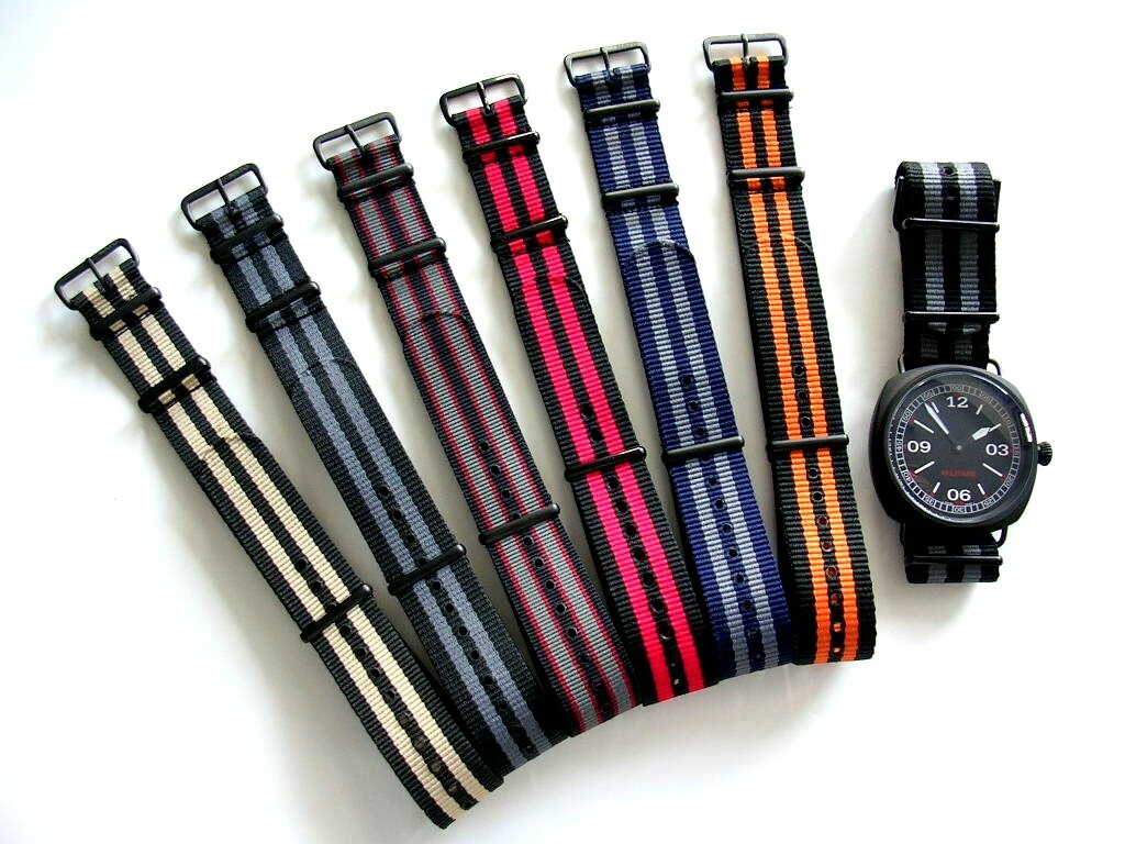NATO G10 ® Premium Ballistic nylon PVD Military watch band strap Bond IW SUISSE