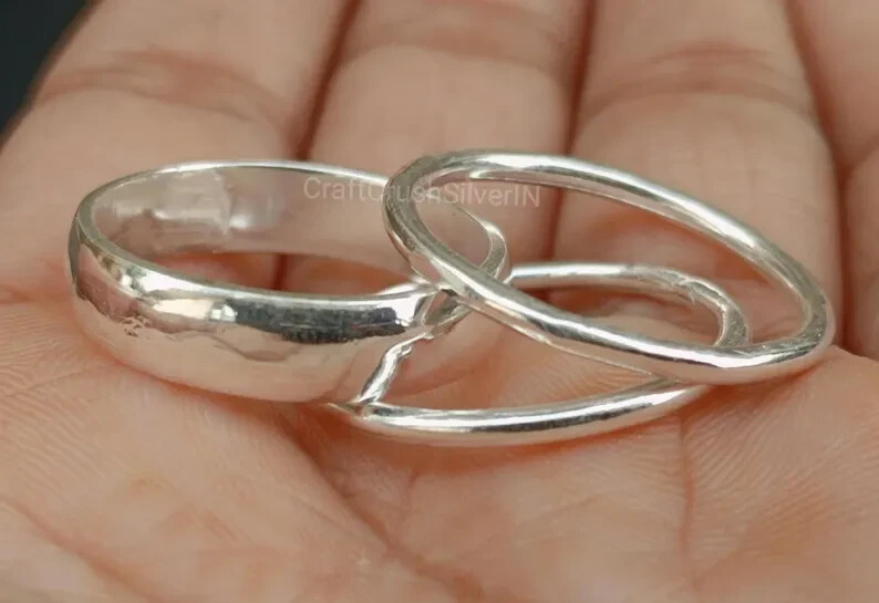Set of 3 Sterling Silver Stacking Rings, Sterling Silver Stacking Ring All size