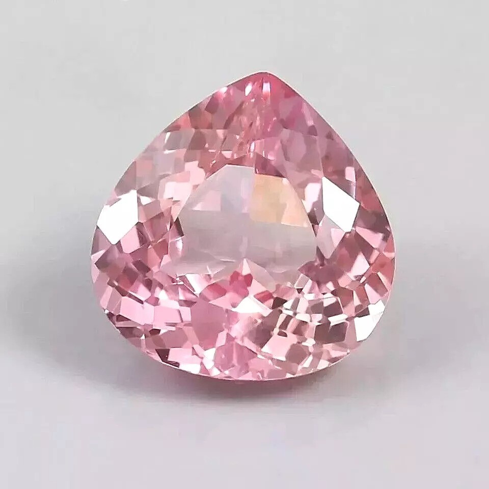 Padparadscha Sapphire 13+ Ct Pear Cut Pink Natural Loose Gemstone